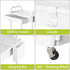 Sorgion 4 Tier Rolling Cart Organizer,Art Craft Diaper Bedside Snack Laundry Room Bathroom Organizer Narrow Thin Slim