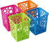IELEK Pencil Holder Pen Cups, Colorful Square Classroom Storage Organizer for Desk, Pack of 12