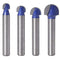 Wolfride 4pcs Core Box Router Bit 1/4 Inch Shank Round Nose Cove