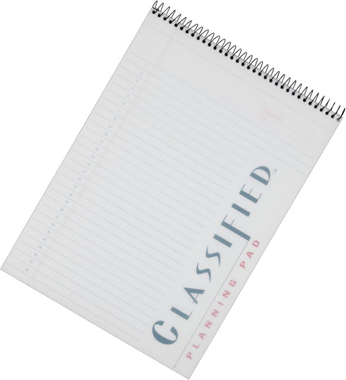 TOPS Docket Gold Project Planner, 8-1/2" x 11-3/4", 70 Sheets Top-Wire Bound Project Rule, Poly Cover, White