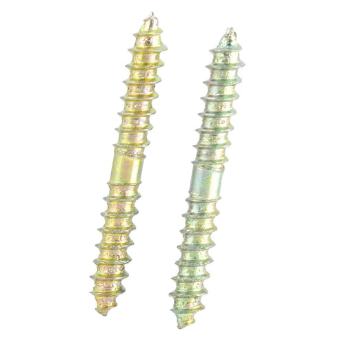 20pcs M5 40mm Dowel Iron Double Ended Zinc Plating Self-Tapping Thread to Wood Dowel