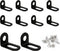 Generic 10PCS Adjustable Slotted L Brackets, 1.2"x0.7"x0.7" Black Corner Braces, Metal Right Angle