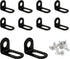Generic 10PCS Adjustable Slotted L Brackets, 1.2"x0.7"x0.7" Black Corner Braces, Metal Right Angle