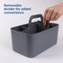 BLUE GINKGO Multipurpose Caddy Organizer, Stackable Plastic Caddy with Handle, Grey
