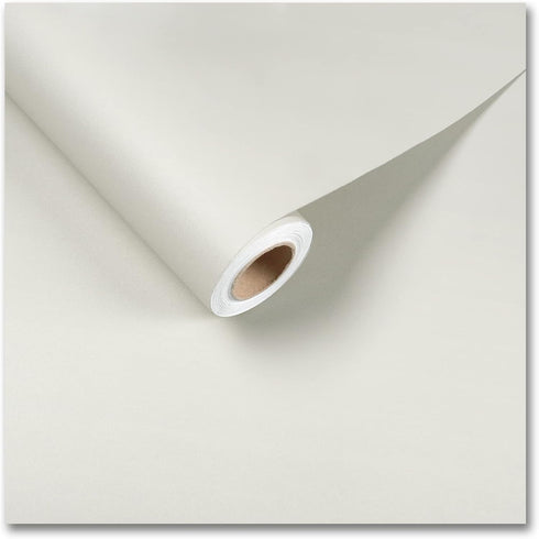 CRE8TIVE 12"x80" Cream White Peel and Stick Wallpaper - Waterproof Self Adhesive Matte Vinyl for Bathroom, Cabinets