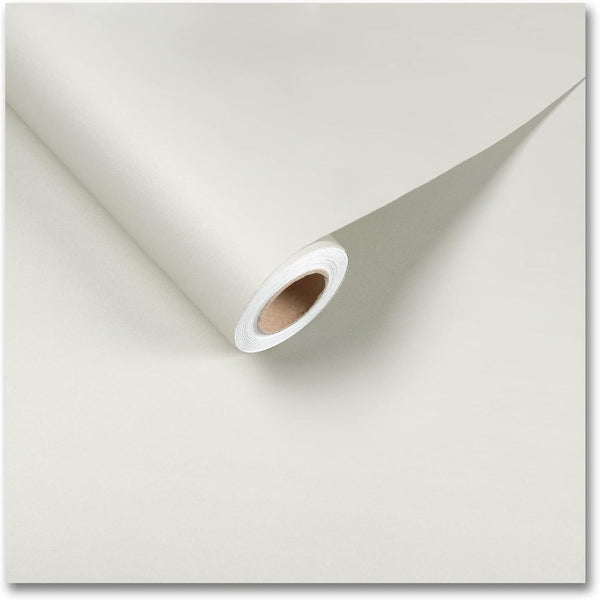 CRE8TIVE 12"x80" Cream White Peel and Stick Wallpaper - Waterproof Self Adhesive Matte Vinyl for Bathroom, Cabinets