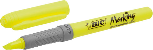 BIC Grip Highlighters - Yellow/Blue/Green/Pink (Pack of 4)