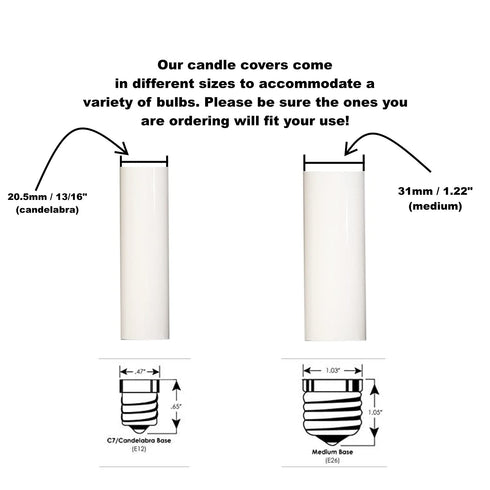 E12 4 Inch 6 Pack Chandelier Lighting Fixture Socket Kit - Adjustable Height Candelabra Sockets with Cardboard