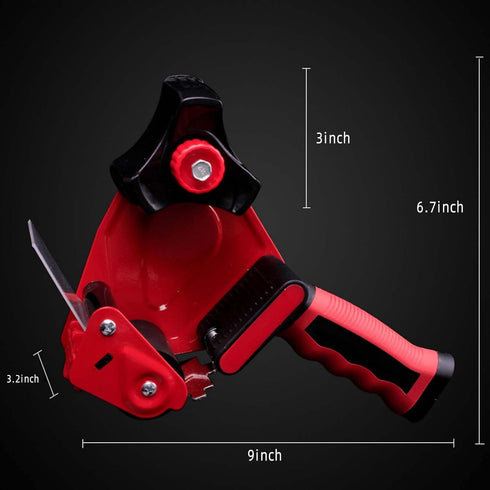 Packing Tape Dispenser Gun 2" Light Seal Packing for Use Tape Dispenser Gun for Shipping, Moving, Carton and Box Sealing-Red by QILIMA