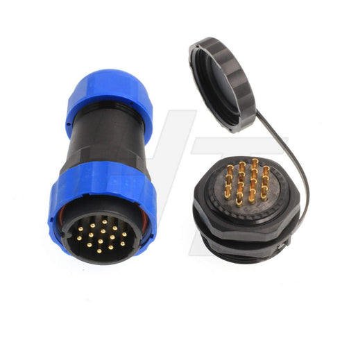 HangTon HE29 Circular Panel Mount Connector, Waterproof IP68 Aviation Plug Socket (14 pin)