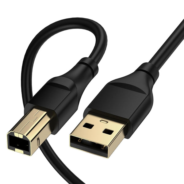 Short Printer Cable 3 Feet High Speed USB A to USB B