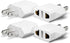 Unidapt US Plug Adapter, 4-Pack White, European to USA Travel Plug Adapter for Mexico, Japan, Canada