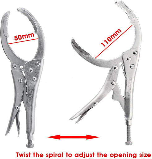 Alloy Steel Car Oil Filter Plier Remover Wrench, Locking Grip Vise Spanner Removal Repair Hand Tools