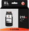 COCCINK 210XL Black Ink Cartridge for Canon Pixma MP280 MP480 MP490 MP495 MX340 IP2702 MP230 MP240 MP250 MX320 MX330 (1
