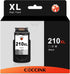 COCCINK 210XL Black Ink Cartridge for Canon Pixma MP280 MP480 MP490 MP495 MX340 IP2702 MP230 MP240 MP250 MX320 MX330 (1