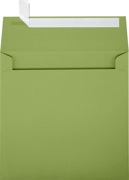 LUXPaper Square Invitation Envelopes | 6 1/4" x 6 1/4" | 50 Qty - Avocado Green | 70lb. Text