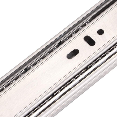 3 (12 inches Stainless Steel Drawer Slide Rail, Sections Full Extension Soft Close Drawer Slides Glide Device Furniture