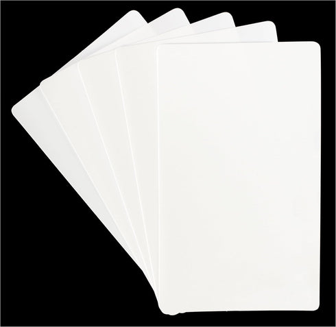 CleverDelights White Plastic Cards - 3" x 5" - 100 Pack - Waterproof