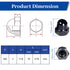 MroMax 25Pcs M6 M6-1.0 304 Steel(18-8) Black Acorn Cap Nuts, Cap Nuts, Stainless Dome Head Hex Nuts, Black Oxide