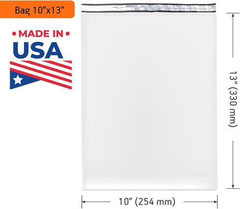 Premium White Poly Mailers 10x13, Extra Strong Self-Sealing Shipping Envelopes, Multipurpose Mailers for Business &