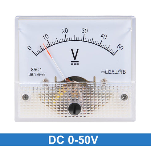 uxcell DC 0-50V Analog Panel Voltage Gauge Volt Meter 85C1 2.5% Error