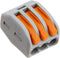 Wago 222-413 Lever-Nuts 3 Conductor Compact Connectors, 10 PK