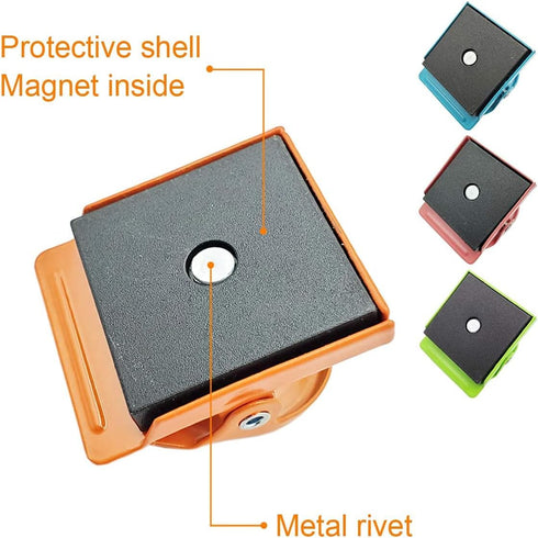 Magnetic Clips - Strong Refrigerator Magnets, Whiteboard Wall Fridge Memo Note Clips, Multicolor (8 pcs)