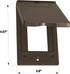 Sigma Electric, Bronze Sigma Engineered Solutions, Weatherproof 14248BR 1-Gang Vertical GFCI Cover, No Size