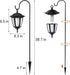 2 Pack 2 38 Inch Dynaming Solar Flame Hanging Lights Outdoor, Halloween Solar Flickering Flame LED Garden Lanterns