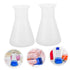6pcs Graduated Laboratory Flask Set, 100ml Plastic Conical Erlenmeyer Flask for Chemistry Experiments