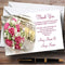 The Card Zoo Pink Roses Pearls Champagne Personalized Wedding Thank You Cards