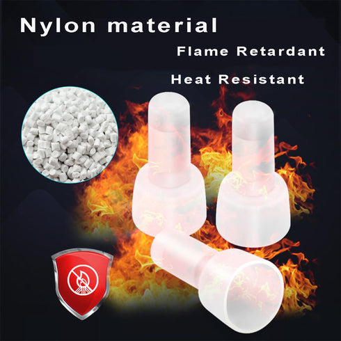 50pcs Closed End Crimp Connectors, AWG8-6 Insulation Wire End Caps, Protective Nylon Wire Crimps Terminal (CE8)