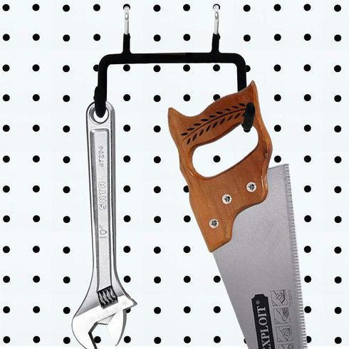 5PCS Pegboard Drill Holder with Double Hooks and Accessories Bag for Power Tools