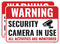 2PC Security Camera In Use Sign, 10 x 7 Inches - Aluminum