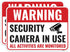 2PC Security Camera In Use Sign, 10 x 7 Inches - Aluminum