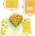 Generic 3D Sunflower Pop Up Card + Crochet Flower Keychain - Mother's Day Pop Up Gift Card for Mom, Grandma, Wife