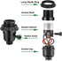 2 Pack UL Listed E26/E27 Lamp Socket Replacement with ON/Off Switch Knob, Lamp Repair Kit