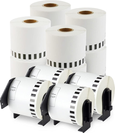 enKo Compatible DK-2205 Continuous Paper Labels (2.4 Inch x 100 Feet) for Brother QL Printers