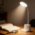 360 Dimmable 12 LED Desk Lamp for Home Office, Rotating Gooseneck Small Table Lamp with USB Charging Port, Eye-Care