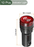 YOKIVE 10 Pcs Light Indicator, Industrial Indicator Light with Flashing Alarm Buzzer Great for Electricity Equipment, Ship (Red, 7/8-Inch) by YOKIVE