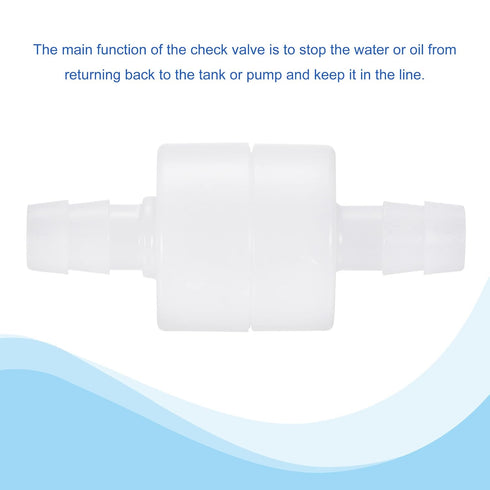 MECCANIXITY Non Return Check Valve, 3/8 Inch Dia. One Way Inline Hose Connector for Water Tank Pump