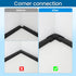 Muzata 8PACK Black LED Channel Corner Connector Kit L-Shape for U1SW U Shape Black LED Channels System