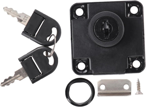 3pcs DOITOOL Office Files Cabinet Lock Zinc Alloy Lock Keys Diameter Easy to Install for Office Cabinets Bedside Black
