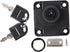 3pcs DOITOOL Office Files Cabinet Lock Zinc Alloy Lock Keys Diameter Easy to Install for Office Cabinets Bedside Black