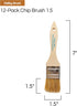 Vermeer Chip Paint Brushes - 12-Pack - 1.5" Chip Brushes for Paints, Stains, Varnishes, Glues, & Gesso - Home Improvement - Interior & Exterior Use by Vermeer
