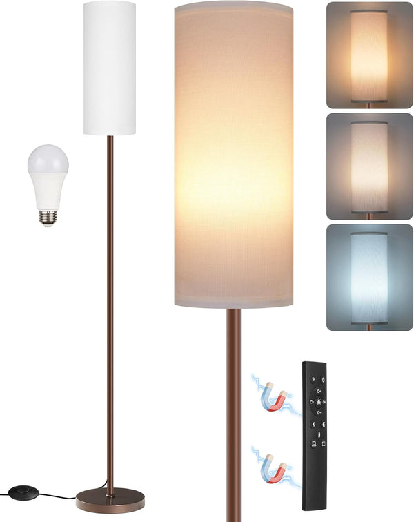 Dimmable Floor Lamps for Living Room with Remote and Foot Switch, 64.4