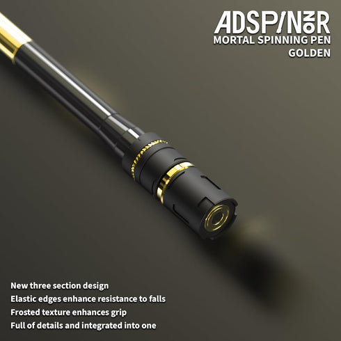 Mortal Spinning Pen Mod by Mr. Nope Professional Trick Pen for Tricks & Relief Anti-Slip, Long, Gold