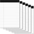 Legal Pads 8.5 x 11, 6 Pack White Note Pads for Office Supplies, Wide Ruled Perforated Notepads