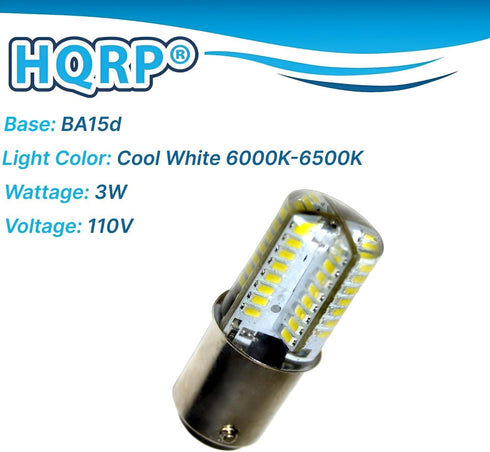 HQRP 120V LED Light Bulb Cool White compatible with Clarke 40920A CK-40920A 911113 Replacement fits Super 7 7R Su7R B2 Edge hand sanders by HQRP