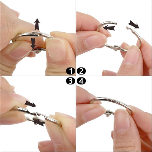 HDTXZYGOOD 2 Inch (10 Pack) Binder Rings Heavy Duty Loose Leaf Metal Book Rings, Nickel Plated Steel Keychain Key Rings